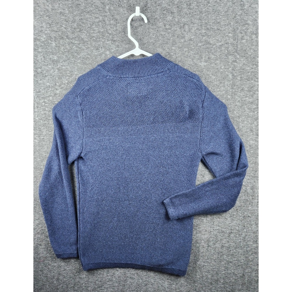 Flag & Anthem Mens‎ Blue Quarter Zip Mock Neck Knit Sweater, Size M - Picture 3 of 7